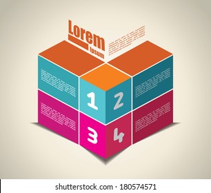 Modern Cube-Origami-Optionen-Banner