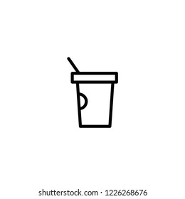 Modern cup of coffee icon