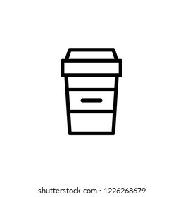 Modern cup of coffee icon