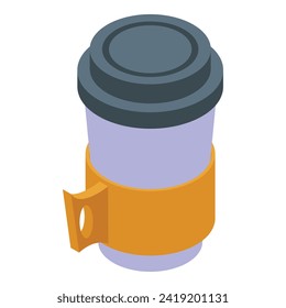 Modern cup holder icon isometric vector. Design craft. Mug tea