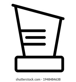 Modern cup icon. Outline Modern cup vector icon for web design isolated on white background