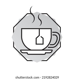 Modern cup of tea vector icon isolated on a white background.
