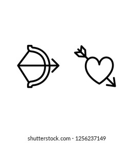 Modern cupid's arrow icon
