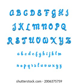 Modern Curly Alphabet Font A To Z