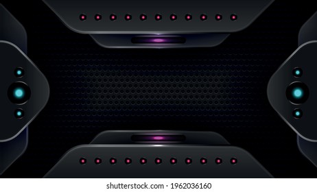 Modern currently offline banner with abstract background for gaming