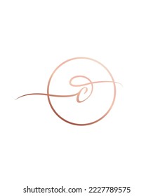 A modern and cursive handwritten letter C vector logo template