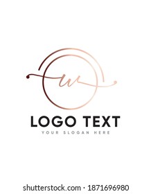 Una moderna y cursiva plantilla de logotipo W tipo de letra manuscrita, logotipo vectorial para identidad empresarial y de empresa 