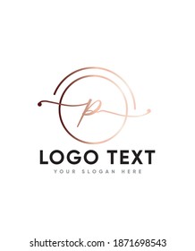 A Modern And Cursive Handwritten Letter Type P Logo Template, Vector Logo For Business And Company Identity 