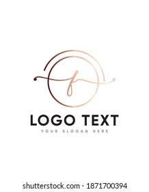 Una moderna y cursiva letra manuscrita tipo de plantilla de logotipo F, logotipo vectorial para identidad empresarial y de empresa 