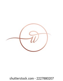 A modern and cursive handwritten letter U vector logo template