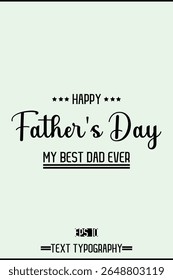Modern Cursive Typography Text Of Happy Father's Day Vertical Template Image
