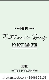 Modern Cursive Typography Text Of Happy Father's Day Vertical Template Image