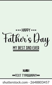 Modern Cursive Typography Text Of Happy Father's Day Vertical Template Image