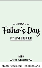 Modern Cursive Typography Text Of Happy Father's Day Vertical Template Image