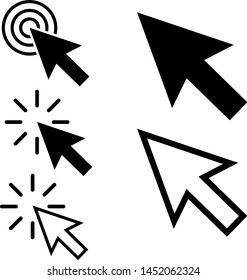 modern cursor icons vector set. Cursor icon illustration.