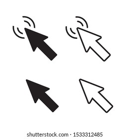 modern cursor icons vector set. 