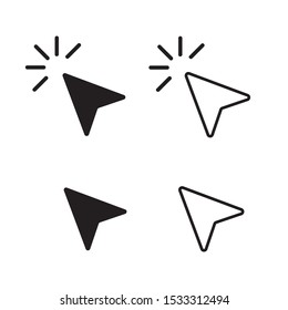 modern cursor icons vector set. 