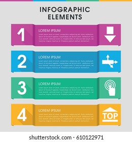 Modern cursor infographic template. infographic design with cursor icons includes top of cargo box. can be used for presentation, diagram, annual report, web design. 
