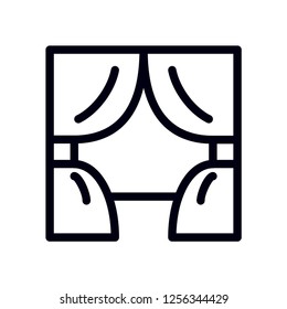 Modern curtain icon