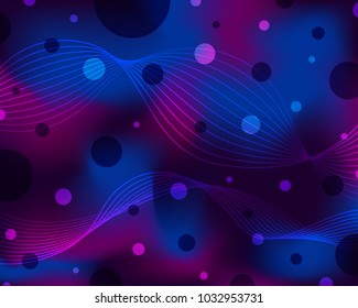 modern curve network on space background