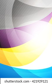 Modern curve stripes template, corporate business background