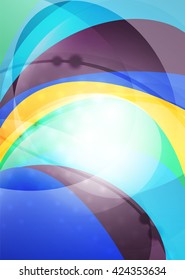 Modern curve stripes template, corporate business background