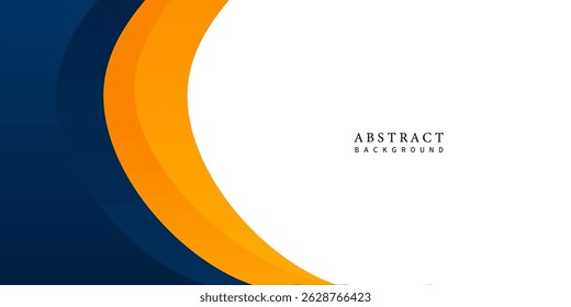 Fondo abstracto curvado moderno con Formas superpuestas naranja y azul, diseño dinámico del negocio.