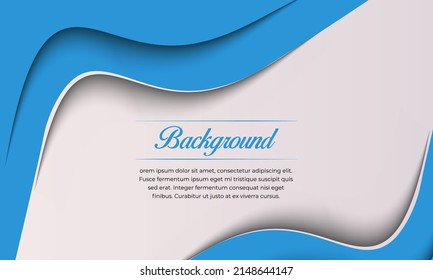 Diseño plano de fondo azul curvo moderno