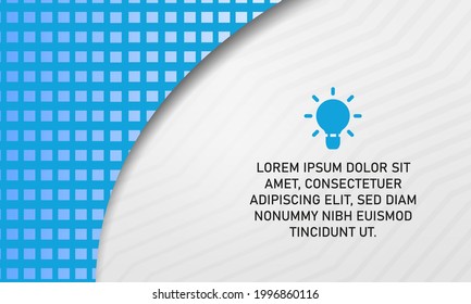 Modern Curved Presentation Background With Square Pattern