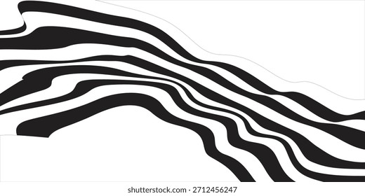 Modern Curved stripe shape background. Liquid abstract line wallpaper. Vector art