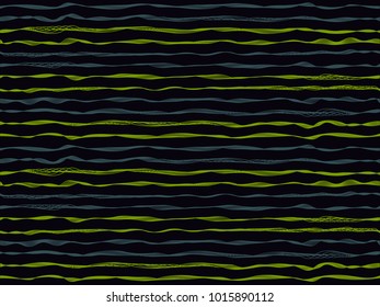 Modern curved stripes vertical lines vector shirt pattern. Thin intersecting and parallel bent lines, curve wavy ribbons clothing fabric.  Wavy stripes ripple fabric texture ornament.