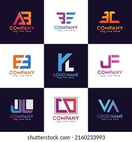 Modern Custom Minimal Letter Logo Collection With Premium Vector. Best Letter Logo Concept And Free Download.