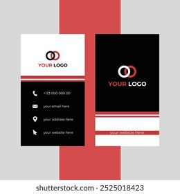 modern custom vertical business card design