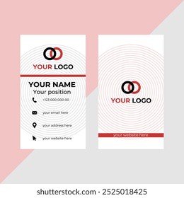 modern custom vertical business card design