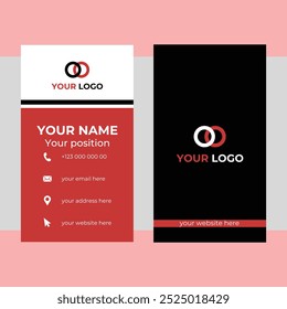 modern custom vertical business card design