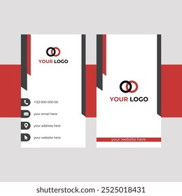 modern custom vertical business card design