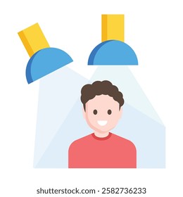 Modern customer icon representing brand loyalty, audience engagement, and consumer satisfaction.