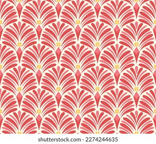Modern cute art deco seamless pattern. Trendy abstract texture. Vector geometric background.