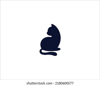 Modern Cute Cat Logo Design