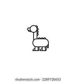 Icono de dinosaurio moderno, icono moderno simple