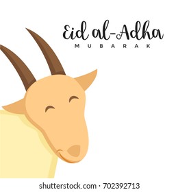 Modern Cute Eid Al-Adha Cartoon Greeting Card