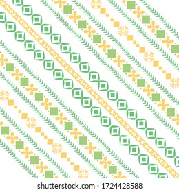 Modern and cute embroidered design pattern for bedroom wall decor.