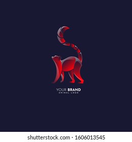 modern and cute lemur logo