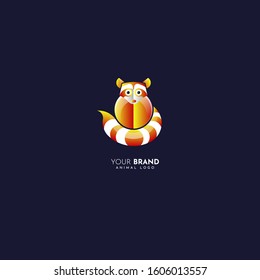 modern and cute lemur logo