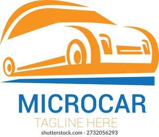 Modern Cute Microcar Logo design Vector