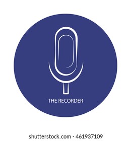 Modern and cute microphone icon