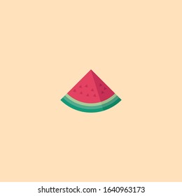 Modern and cute watermelon illustration with slice effect in bright background