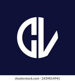 diseño moderno del logotipo del círculo de cv