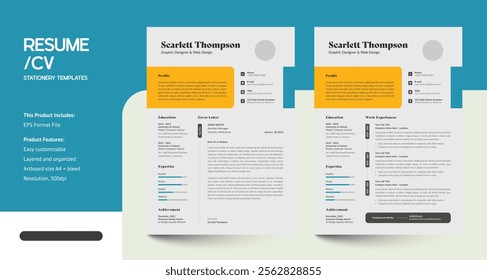 Modern CV Resume design template