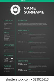 modern cv resume template